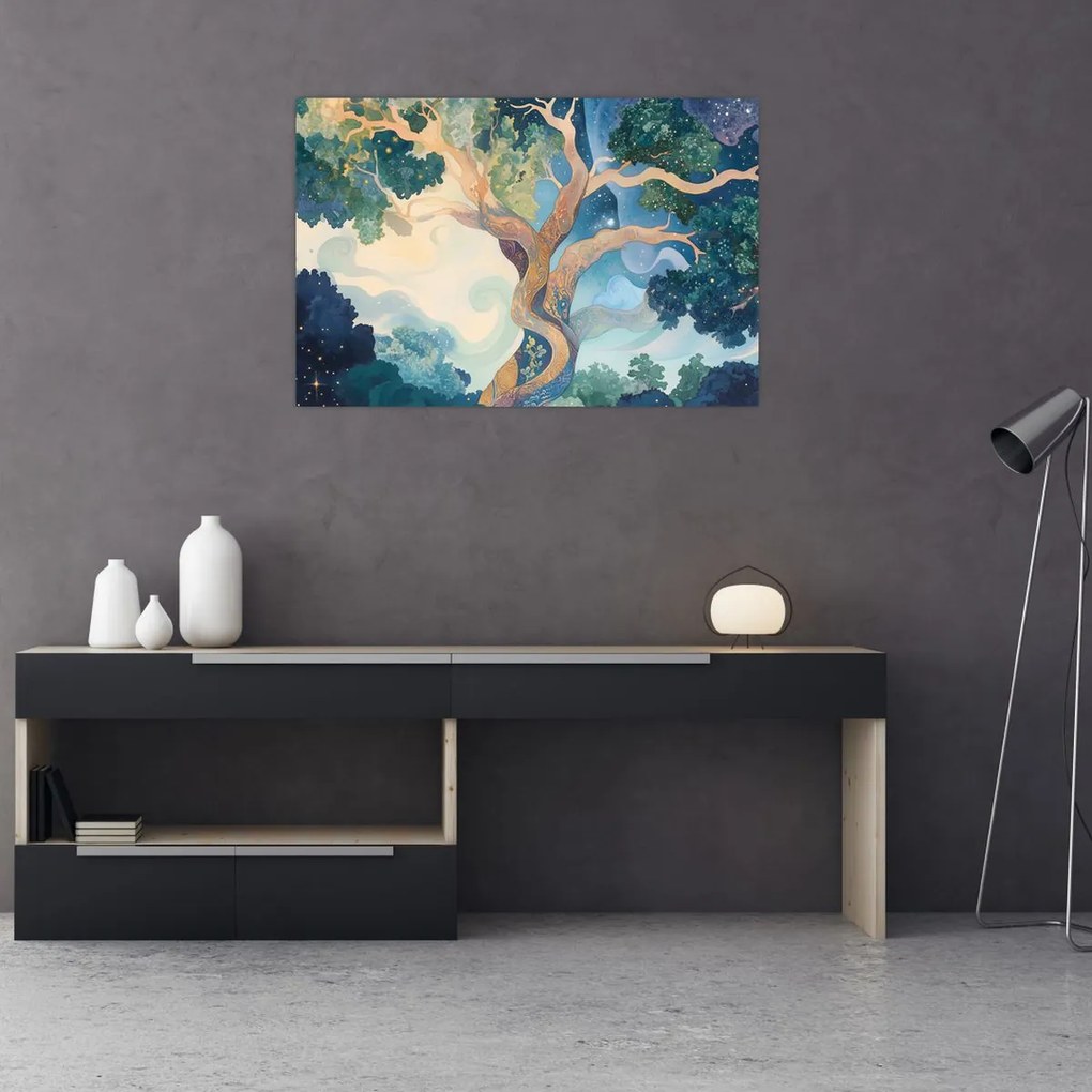 Kép – Kozmikus fa (90x60 cm)