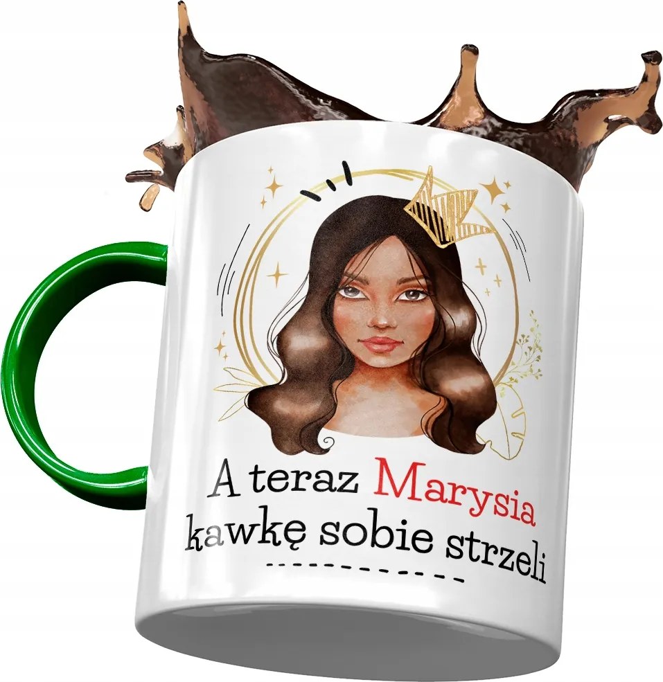 Zöld Bögre Maji Mari-nak Ajándék Nyomtatott Fotóval