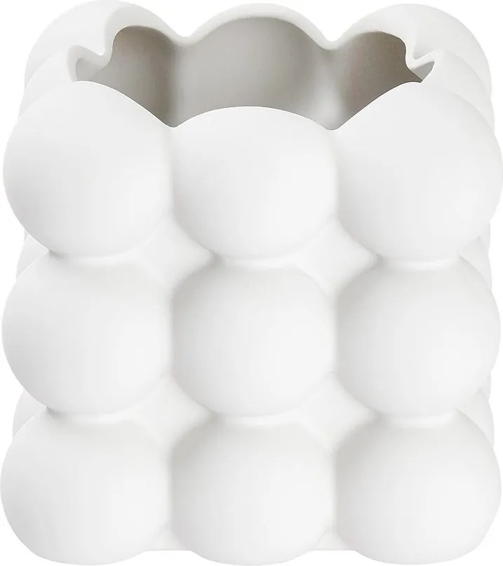 BUBBLE kaspó, fehér 12 cm