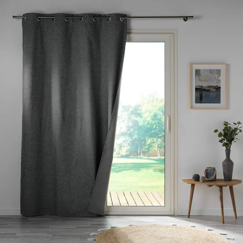 Szürke sötétítő függöny 140x260 cm Crepuscule – douceur d'intérieur