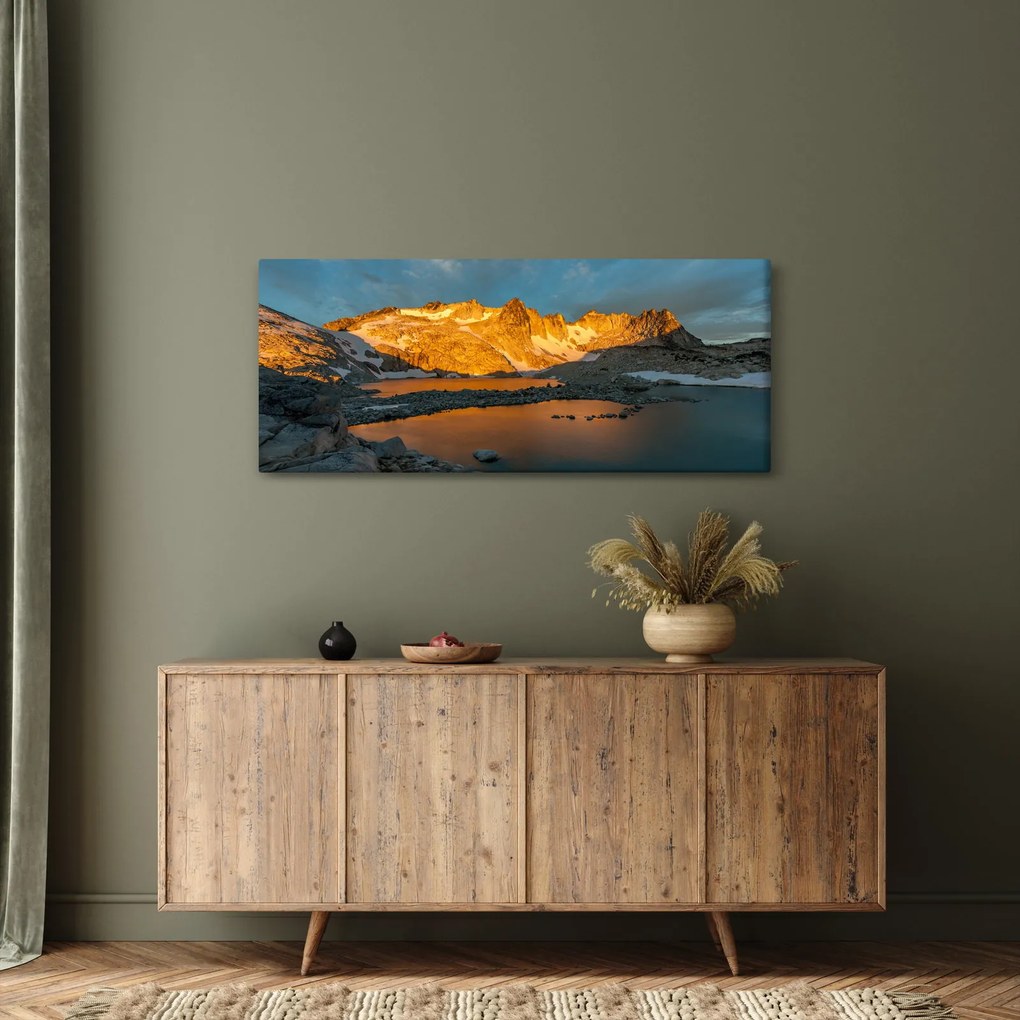 Egy hegyvidéki táj képe (120x50 cm)