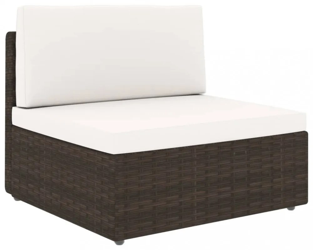 8 részes barna polyrattan kerti ülőgarnitúra párnákkal