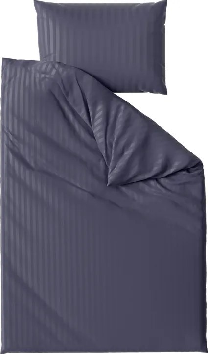 JASMINE PURE mikroszálas szállodai ágyneműhuzat, sötétkék – 1 cm-es csíkos Ágyneműhuzat mérete: 70 x 90 cm | 140 x 200 cm