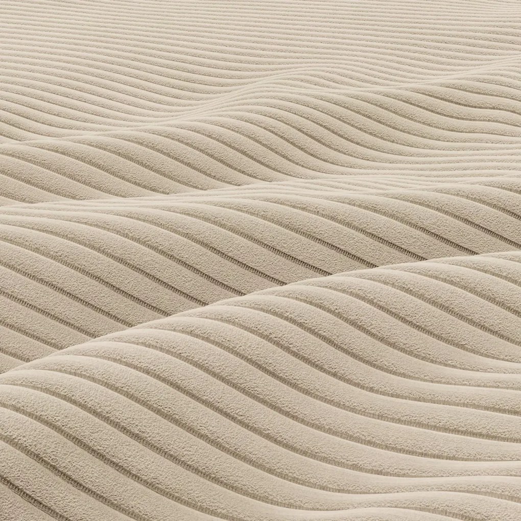 Zeus kanapéágy, kordbársony, bonell töltet, egyenes kartámasz, bézs