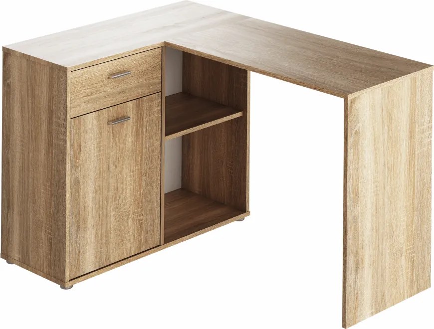 Sarok PC asztal, tölgy sonoma, KALIMERO