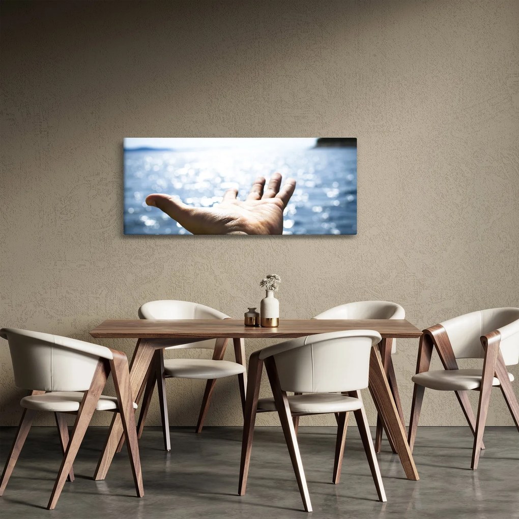 Nyitott tenyerek képe (120x50 cm)