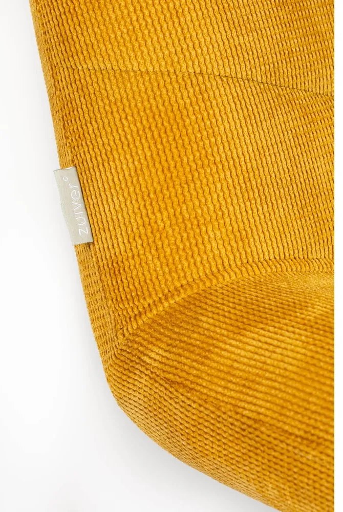 Okkersárga bársony fotel Bubba – Zuiver