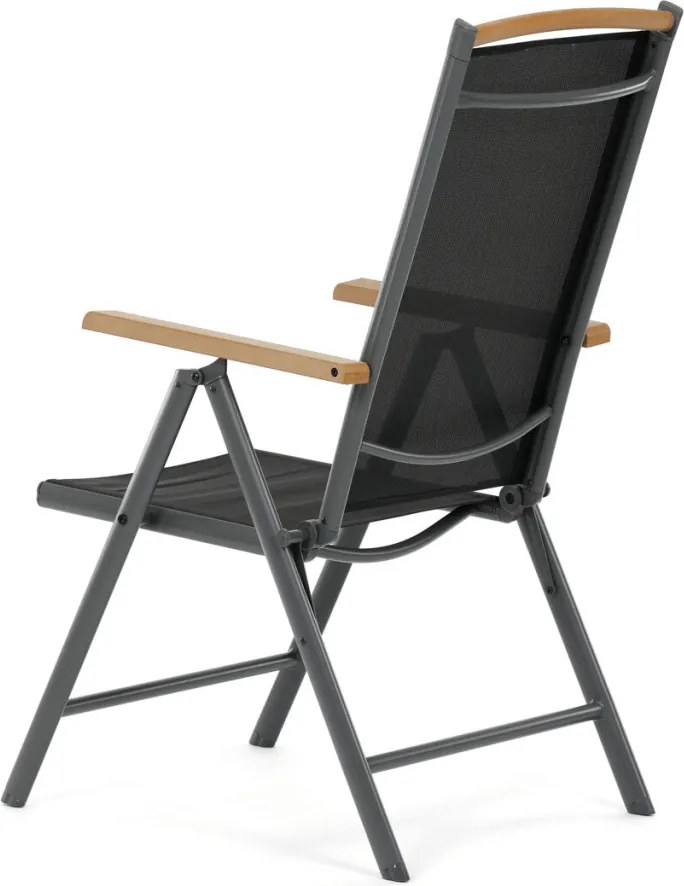 Kerti szék, alumínium, hálós kivitel, szürke, AZC-W1408 GREY