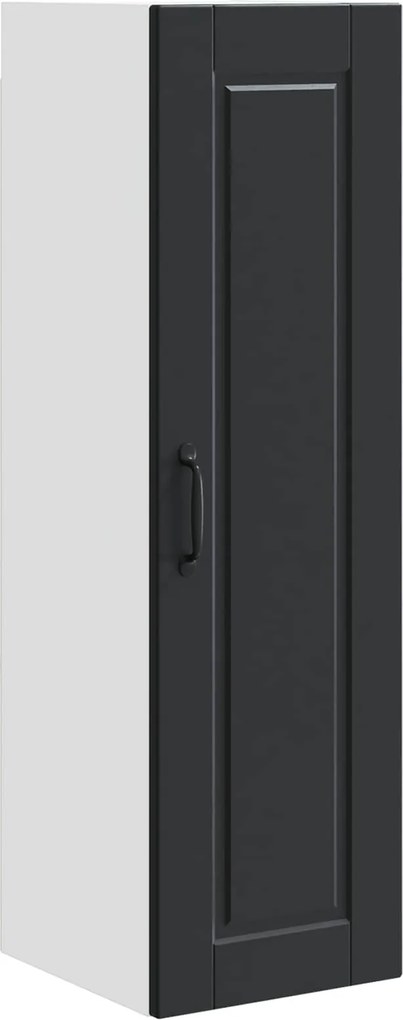 vidaXL Konyhaszekrény polcokkal Fekete 30 x 31 x 100 cm Faanyag