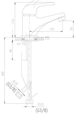RAV Slezák SAJ026.0 - Mosdócsaptelep JUNIOR 11 cm piros/sárga