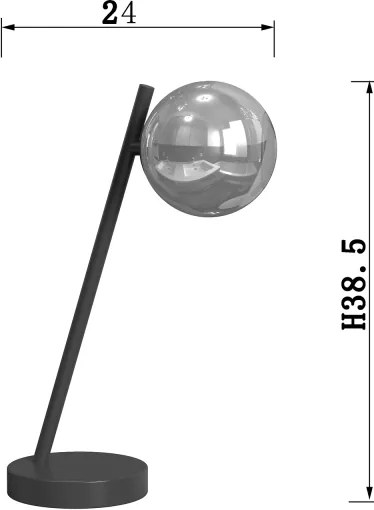 ONLI - Asztali lámpa PALOMA 1xG9/10W/230V 38,5 cm fekete/füstös