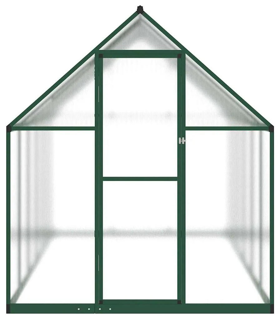 zöld alumínium melegház alapvázzal 334x169x195 cm