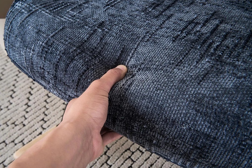 Hintaszék, relaxációs szék kordbársony kárpitozással, sötét szürke