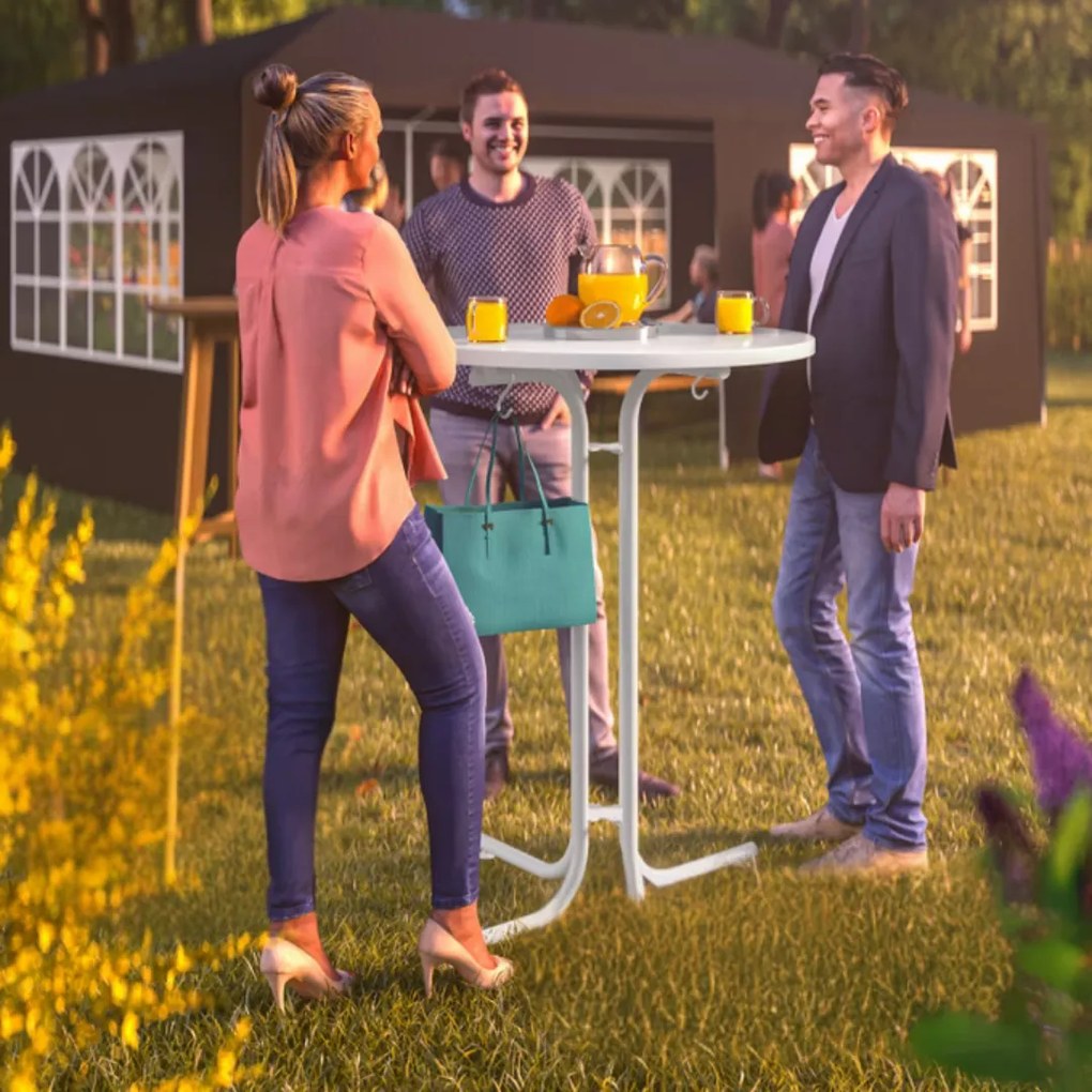 RAUL összecsukható bárasztal 110x80cm, fehér Casaria