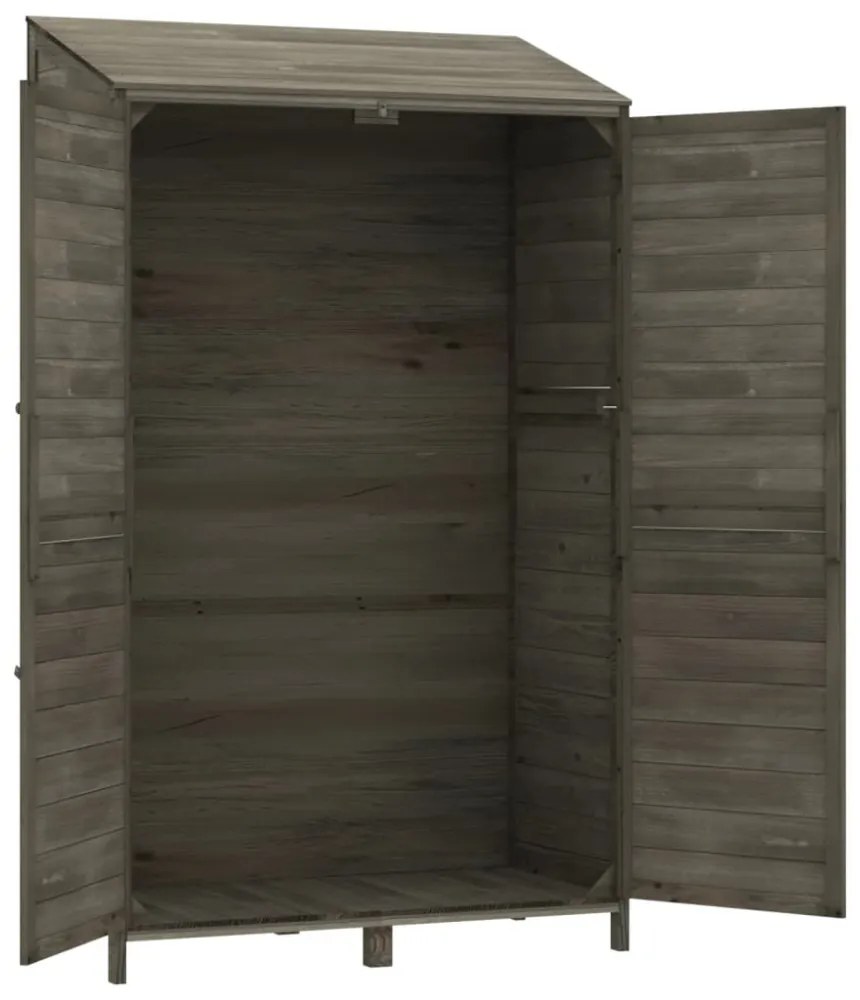 antracit tömör fenyőfa kerti fészer 102x52x174,5 cm