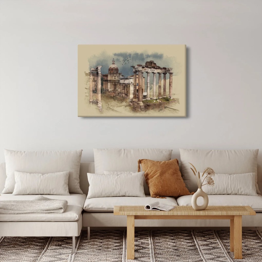 Kép - Forum Romanum, Róma, Olaszország (90x60 cm)