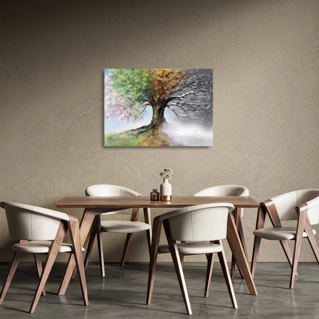 Kép - Négy évszak fája (üvegen) (70x50 cm)