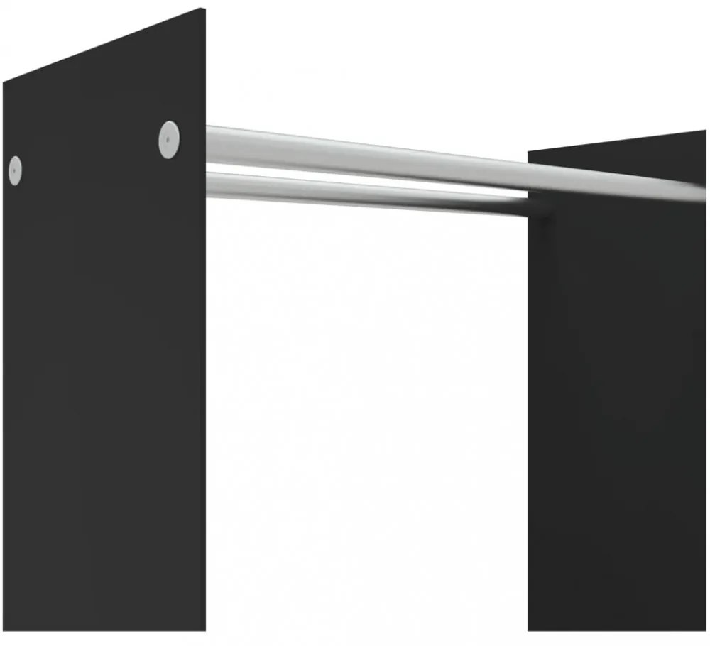 fekete edzett üveg tűzifatároló 80 x 35 x 100 cm