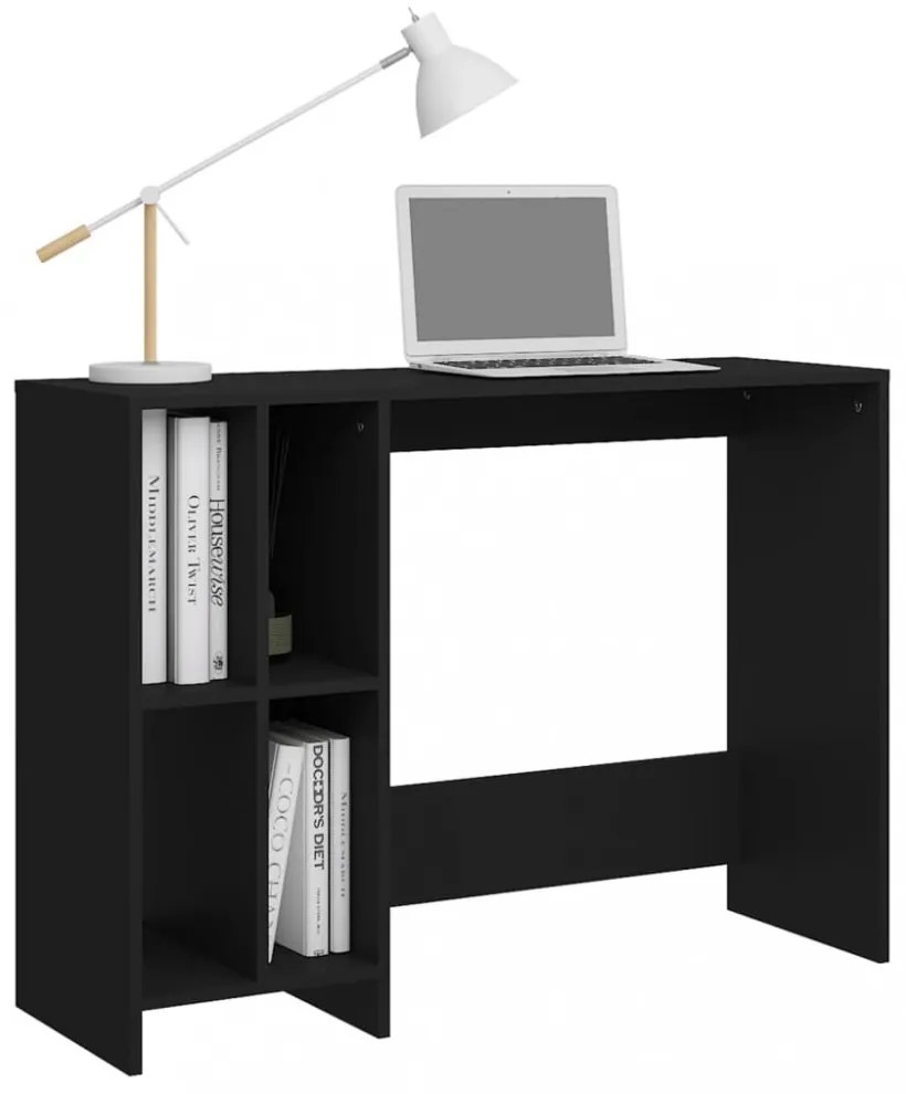 fekete szerelt fa laptopasztal 102,5 x 35 x 75 cm