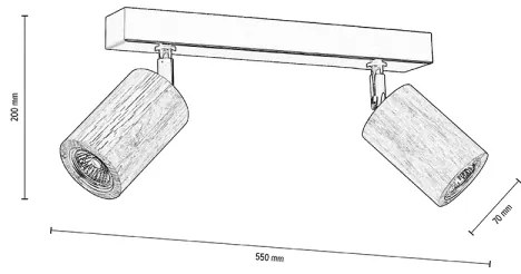 Spot-Light 3912174 - LED mennyezeti spotlámpa MATTI 2xGU10/5W/230V tölgy