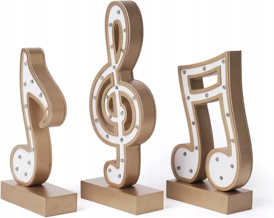 Modern Seinhijo lámpa zenei jegyek formájában, arany dekoráció