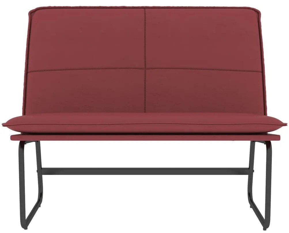 vidaXL bordó műbőr pad 100 x 75 x 76 cm