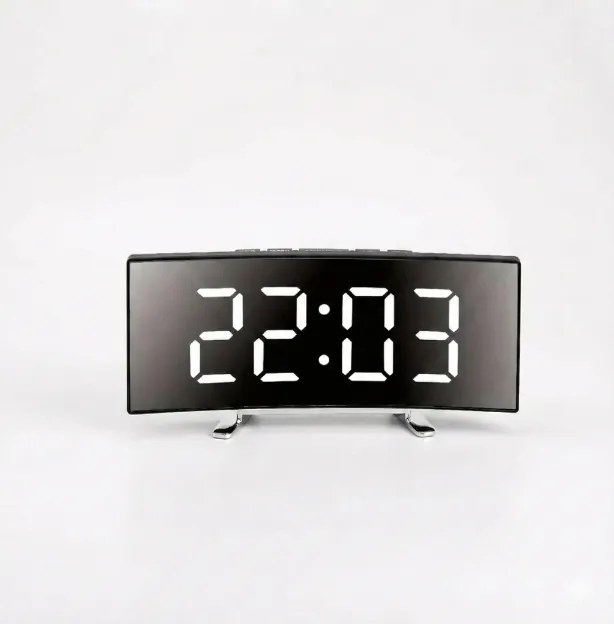 Modern digitális óra Led ébresztőóra nagy tükör kijelzővel