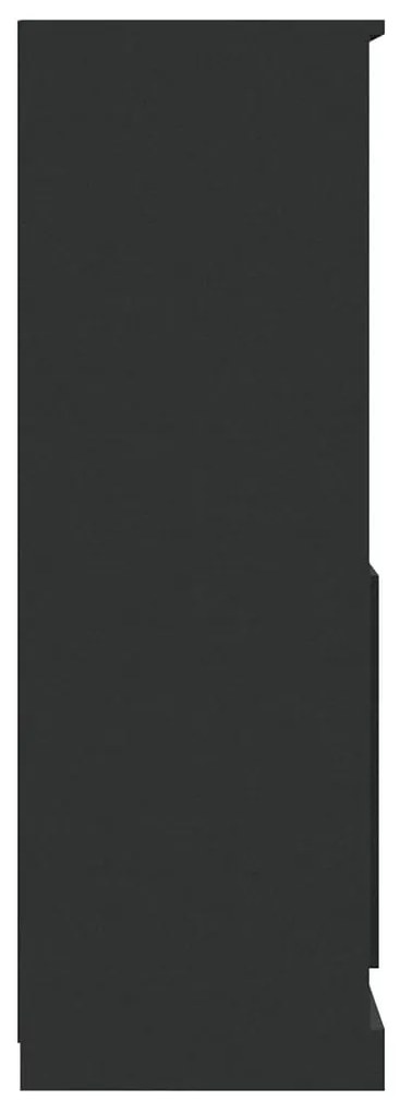 fekete szerelt fa magasszekrény 60x35,5x103,5 cm