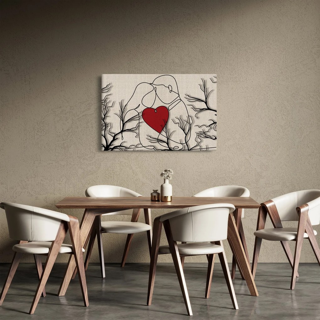Kép - egy szerelmes pár (90x60 cm)