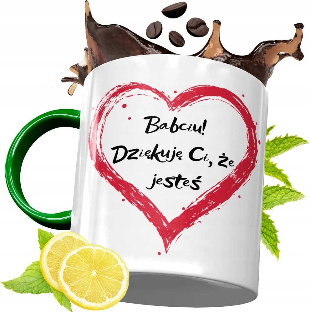 Zöld Bögre Nagymamáknak Nagymama Napjára Ajándék fényképes nyomattal