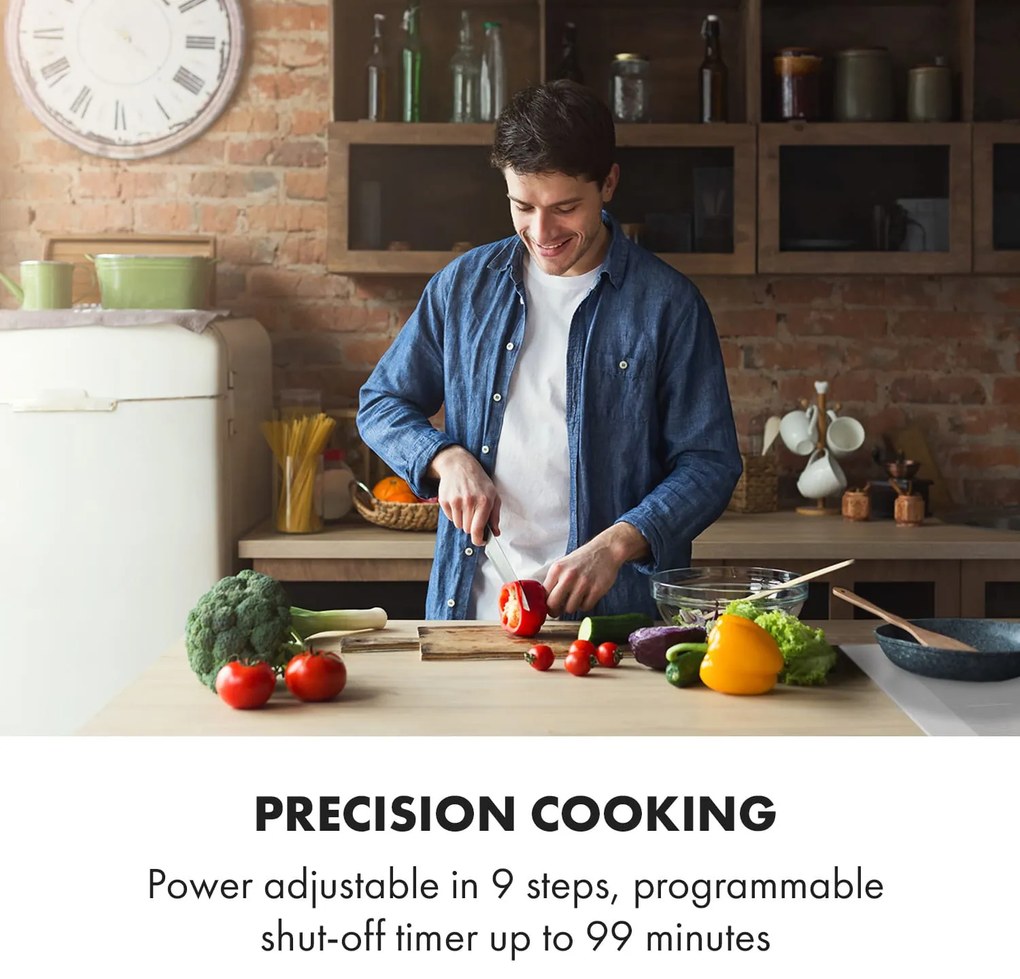 Delicatessa Slim Domino, indukciós főzőlap, 3500 W, időzítő