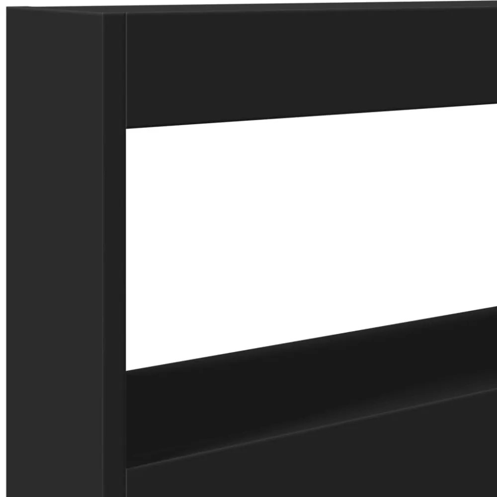 fekete áthidalószekrény LED-világítással 120 x 17 x 102 cm
