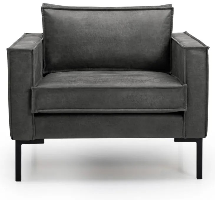 Rate sötétszürke műbőr fotel - Scandic