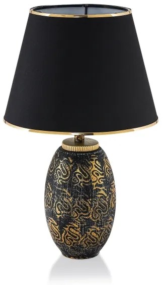 Asztali lámpa RAMZES 1xE27/40W/230V fekete/arany