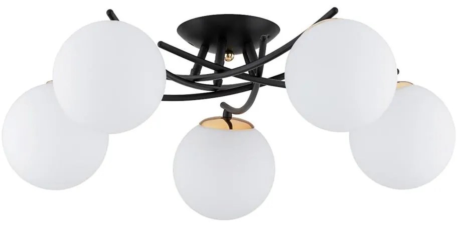 Felületre szerelhető csillár SAVI 5xE14/10W/230V fekete/arany