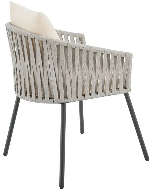 Juskys Fém székek 2 db – krém/szürke