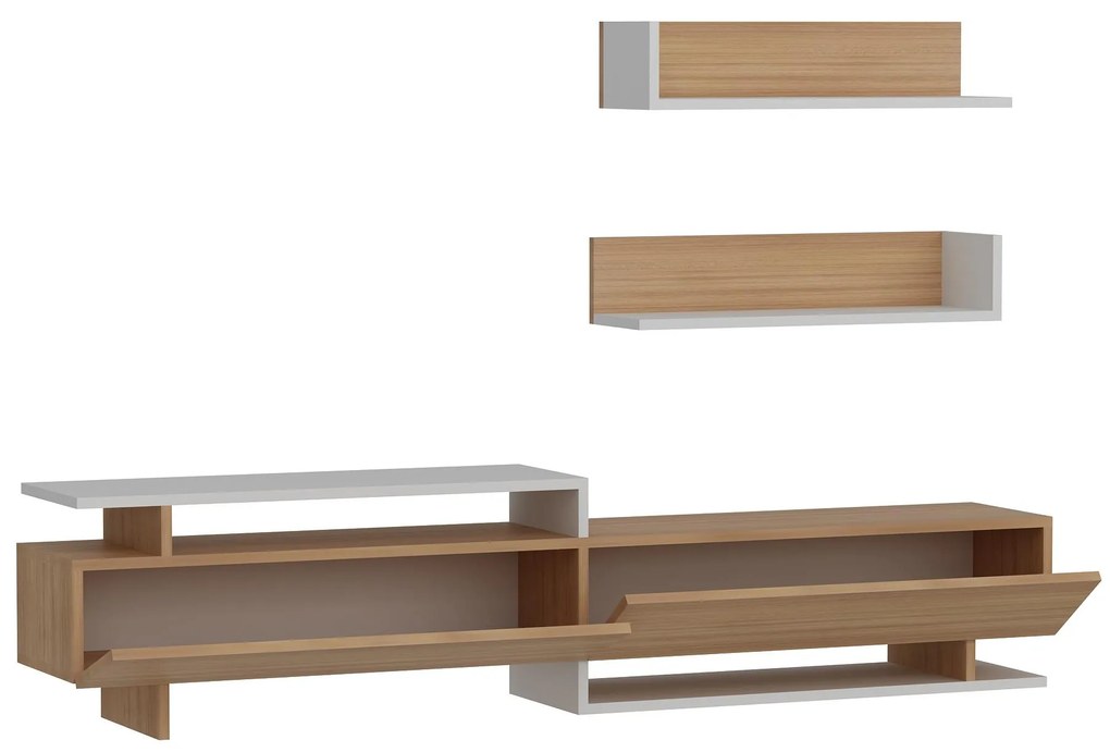 Nappali fal Alcaraz (teak + fehér)  . 1101400