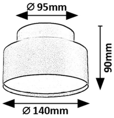 Rabalux 71320 - OVIDIA LED mennyezeti lámpa LED/24W/230V 3000K fekete