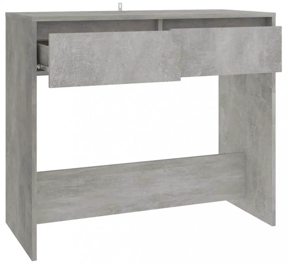 betonszürke szerelt fa tálalóasztal 89x41x76,5 cm