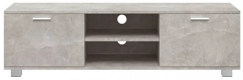 betonszürke szerelt fa TV-szekrény 140 x 40,5 x 35 cm