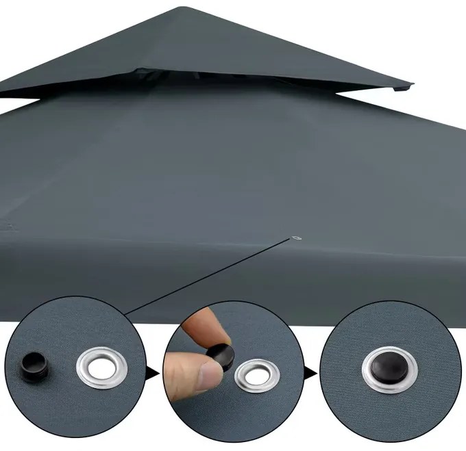 Deuba Lorca kerti pavilon 3x3 m - antracit