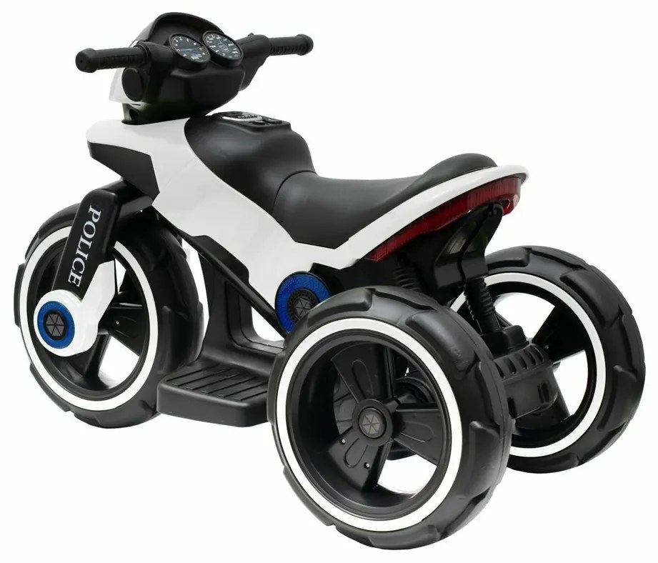 Baby Mix Gyermek elektromos motorkerékpár Polcfekete-fehér, 100 x 50 x 61 cm, 100 x 50 x 61 cm