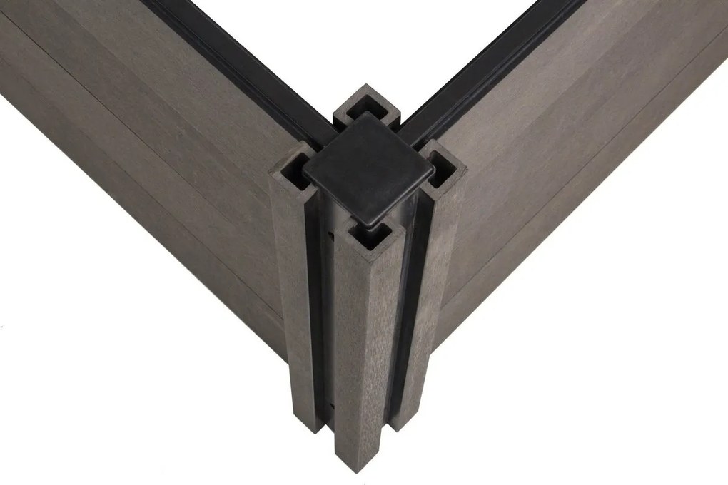 Emelt virágágyás G21 Crop 143 x 68 x 80, WPC, Eben, 80 cm