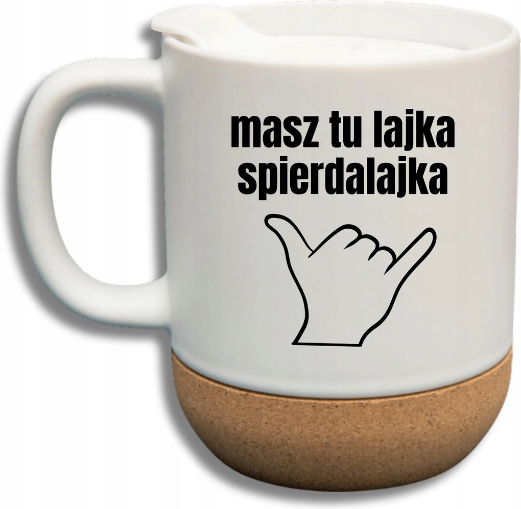 Fehér Bögre Fedéllel És Parafadugóval Ajándékba Kapsz Egy Lájkot