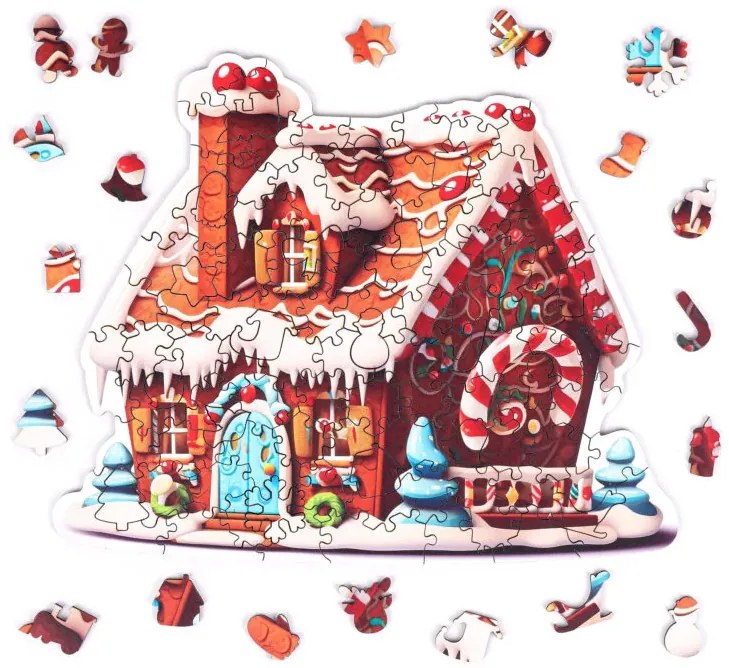 Mézeskalács házikó fa puzzle