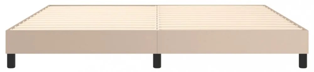 cappuccino színű műbőr rugós ágykeret 200x200 cm