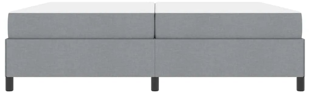 Boxrugós ágy Világosszürke és fekete 200 x 200 cm