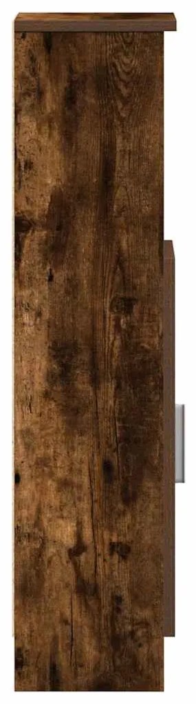 füstös tölgy fürdőszobaszekrény tekercstartóval 20,5x22x90 cm