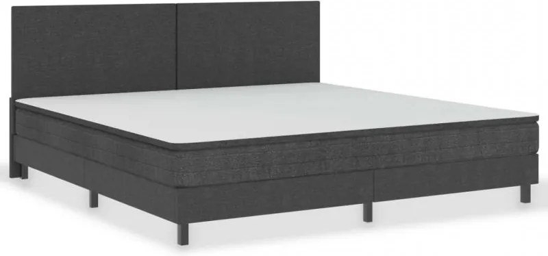 Szürke szövetkárpitozású ágykeret 200 x 200 cm
