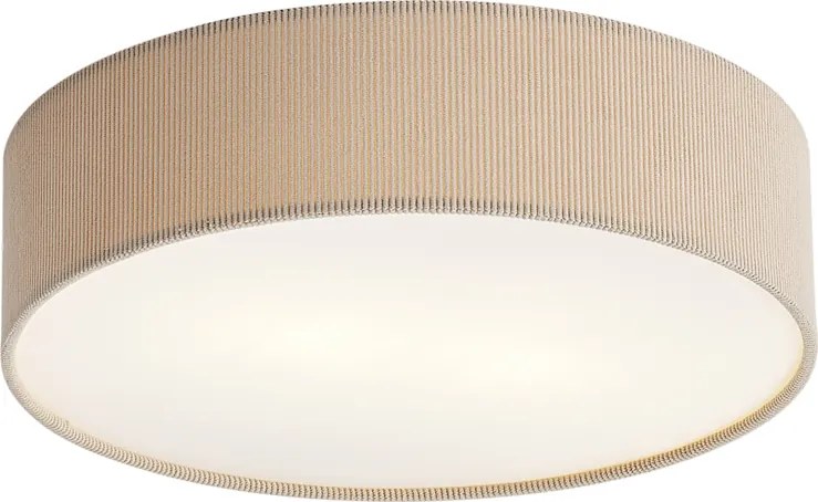 Modern mennyezeti lámpa taupe színben, bársonyernyővel, 38 cm, 2-lámpás - Luz